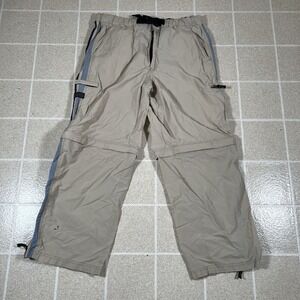 Vintage AP Co Pants Men 32x28 Begie Convertible Cargo Zip Pocket Tactical Baggy